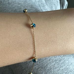10 karat gold evil eye bracelet